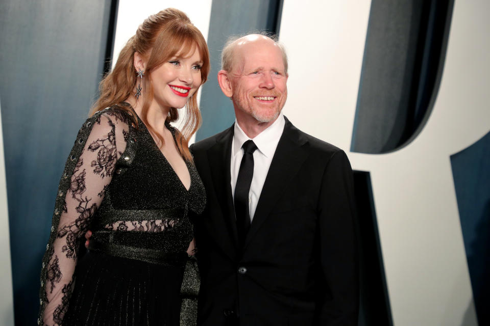 Bryce Dallas Howard and Ron Howard (Photo by Chelsea Lauren/WWD/Penske Media via Getty Images)