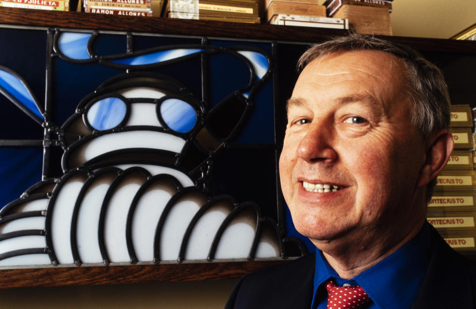 LONDON - AUGUST 26: Terence Conran at the Michelin building in London, on August 26, 1992. (Photo by David Levenson/Getty Images)