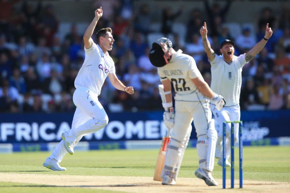 England took control of the third Test with a late flurry of wickets  (AFP via Getty Images)