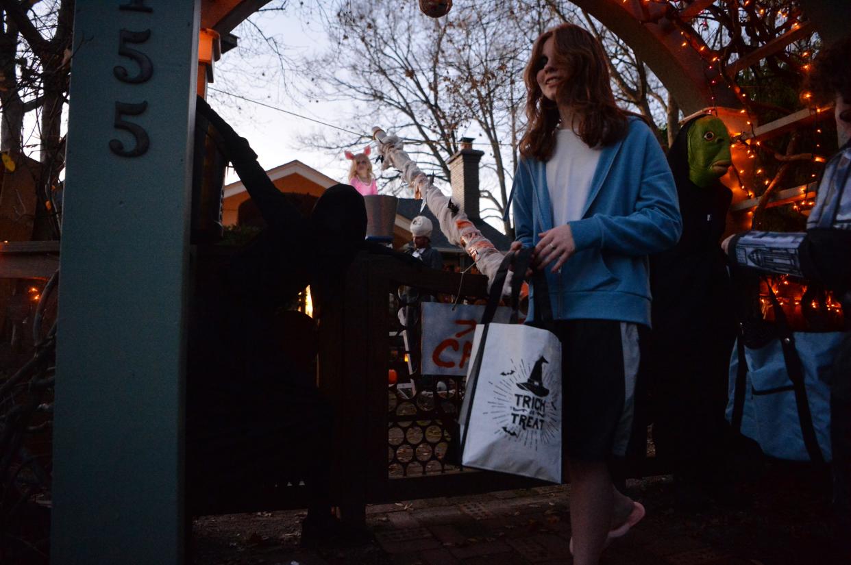 Scenes from Vermont Avenue’s annual Halloween block park and trick or treat October 31, 2022.