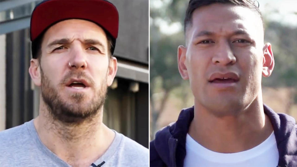 Dane Swan mocks Israel Folau in his joke GoFundMe campaign. Image: Sportsbet/Israel Folau