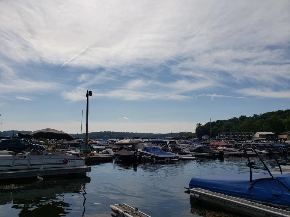 Lake Hopatcong Marine at Lake Hopatcong's Great Cove has docks teeming with boats on June 20, 2022.