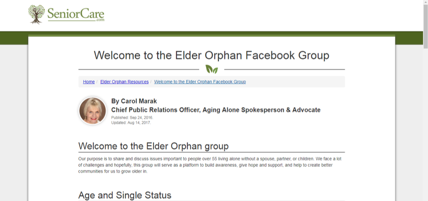 elderly orphan