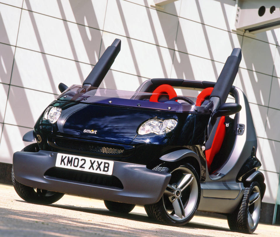 <p><strong>Launched:</strong> 2003</p><p><strong>Total sales:</strong> 27</p><p><strong>Numbers left:</strong> <b>17</b></p><p>Silly roofless, windscreen-free city car for sun-seeking, draught-loving, parking-constrained urbanites of unlimited cash resources. Of whom there are surprisingly few, these numbers suggest. Further deterrents to a sale included left-hand drive only, a high price and the need to house it undercover.</p>