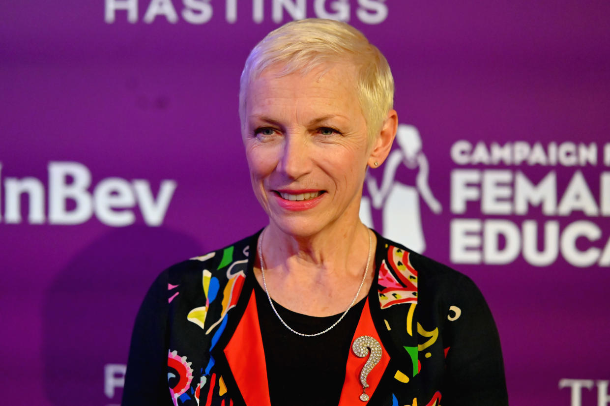 Annie Lennox attends as Campaign For Female Education Celebrates its 25th Anniversary at Inaugural "Education Changes Everything Gala" on May 09, 2019 in New York City. (Photo by Nicholas Hunt/Getty Images for CAMFED)