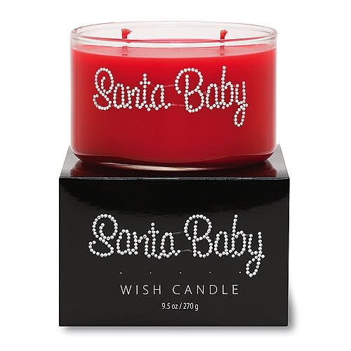 A holiday candle for adults only. (Because it's written in script and sparkles)