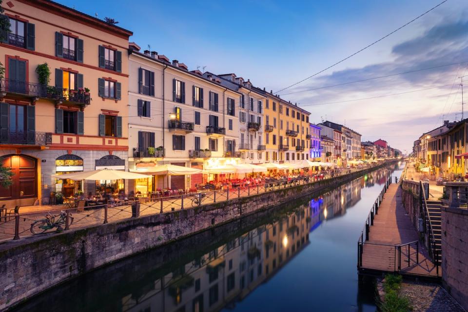 The Naviglio Grande canal, part of Milan’s Navigli district (Getty Images/iStockphoto)