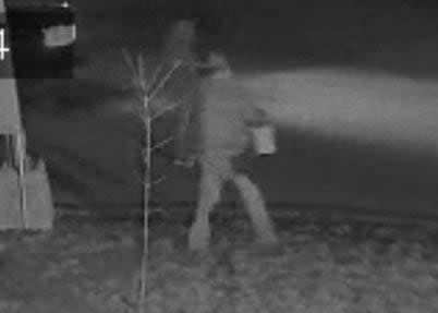 Kamloops RCMP have released this picture of a suspect in the Valhalla Drive fire, and say that others in the area may have recorded a clearer image.