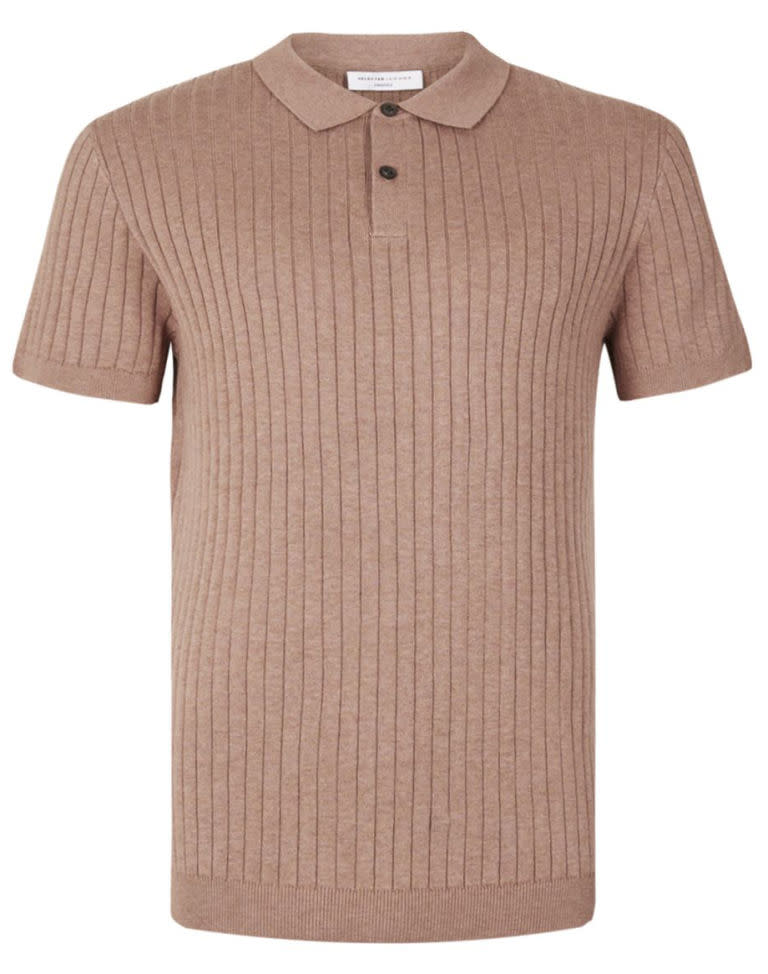 <p><strong>Pink Ribbed Knitted Polo</strong></p><p><a rel="nofollow noopener" href="http://www.esquire.com/style/mens-fashion/advice/g3252/best-menswear-pink/" target="_blank" data-ylk="slk:Pink;elm:context_link;itc:0;sec:content-canvas" class="link ">Pink</a> might not be the first color polo you'd go for, but you should consider it. This rusted shade wears more like a neutral, too. </p><p><em>$85, <a rel="nofollow noopener" href="http://www.topman.com/en/tmuk/product/brands-140505/selected-homme-2254000/selected-homme-pink-ribbed-knitted-polo-t-shirt-6388415?bi=40&ps=20 " target="_blank" data-ylk="slk:topman.com;elm:context_link;itc:0;sec:content-canvas" class="link ">topman.com</a></em></p>