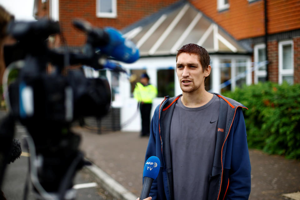 <em>Sam Hobson, 29, said Charlie Rowley and Dawn Sturgess were left hallucinating and unconscious (Picture: Reuters)</em>