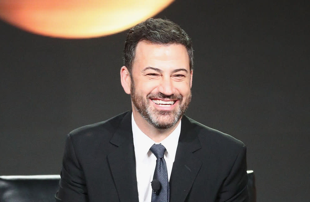 Jimmy Kimmel is supporting the writers credit:Bang Showbiz