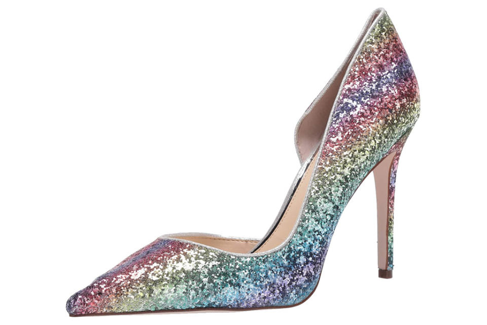 rainbow heels, jessica simpson