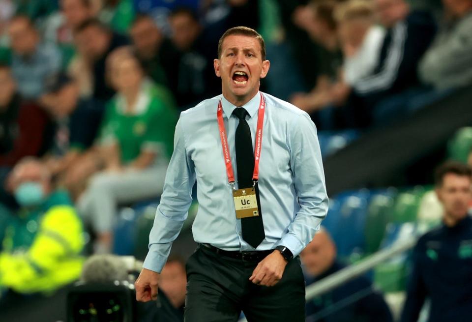 Ian Baraclough saw his Northern Ireland side beaten by Bulgaria (Liam McBurney/PA). (PA Wire)