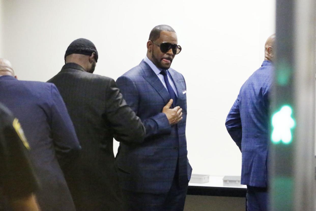 <span class="caption">A lengthy spell in prison awaits the convicted sexual predator.</span> <span class="attribution"><a class="link " href="https://www.gettyimages.com/detail/news-photo/singer-r-kelly-goes-through-security-as-he-arrives-at-the-news-photo/1128860813?adppopup=true" rel="nofollow noopener" target="_blank" data-ylk="slk:Nuccio DiNuzzo/Getty Images via AFP;elm:context_link;itc:0;sec:content-canvas">Nuccio DiNuzzo/Getty Images via AFP</a></span>