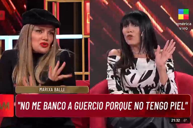 "No tengo piel con ella", dijo Balli; Guercio en tanto la acusó de haber hablado mal de ella (Foto: Captura de TV / eltrece)