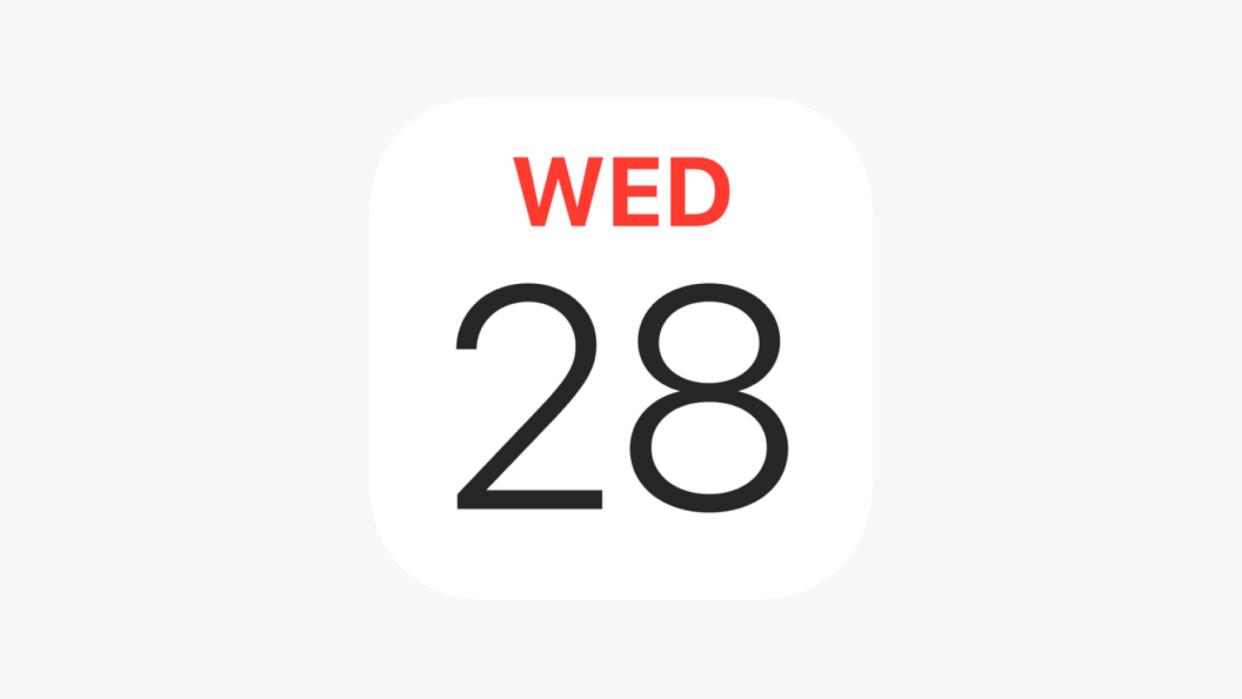  Apple calendar app icon. 