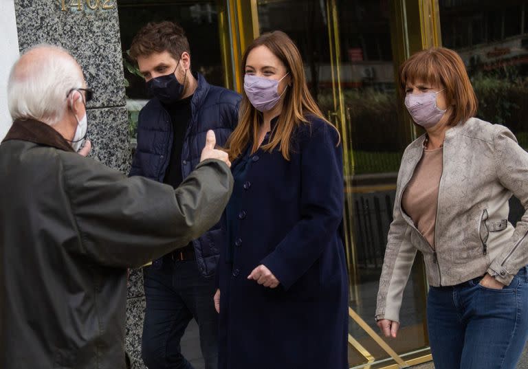 Vidal, durante una recorrida de campaña junto a Patricia Bullrich