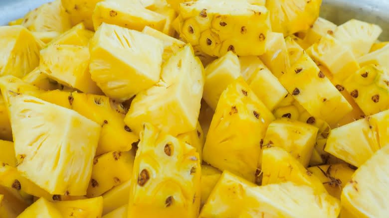 chopped pineapple