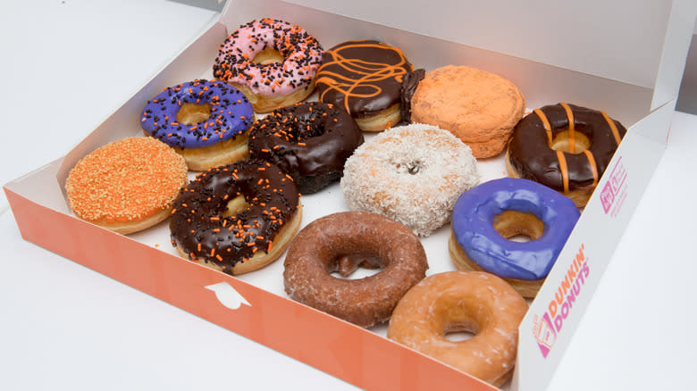 Box of Dunkin' donuts