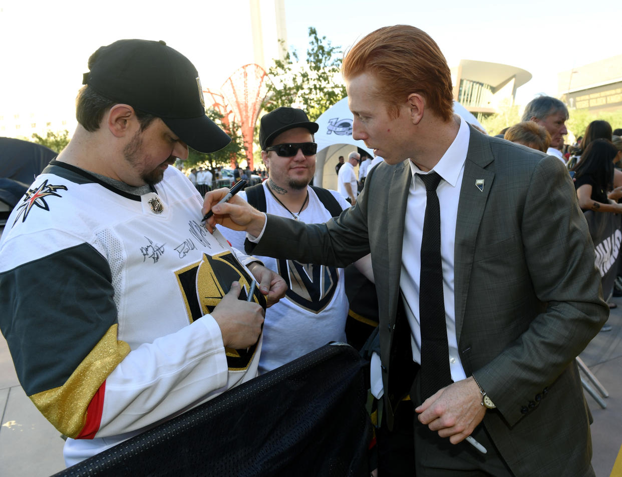 The Las Vegas Golden Knights are restricting autographs to kids 14 years and younger.