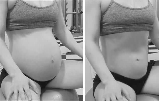 Women are making their bumps dissapear. Photo: Instagram