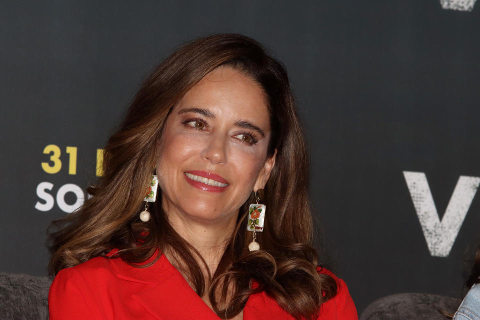 Ana Claudia Talancón durante conferencia de prensa de la película 'Viaje Todo Robado' en agosto de 2023 en Ciudad de México. (Photo by Adrián Monroy/Medios y Media/Getty Images)