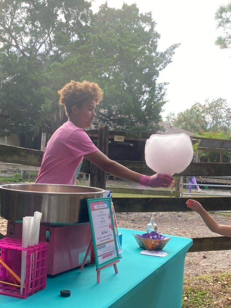 Levi Draheim, 16, is a Melbourne resident who promotes his cotton candy company, Flamingo Floss Florida, on TikTok.