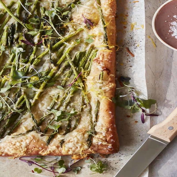 An asparagus tart.