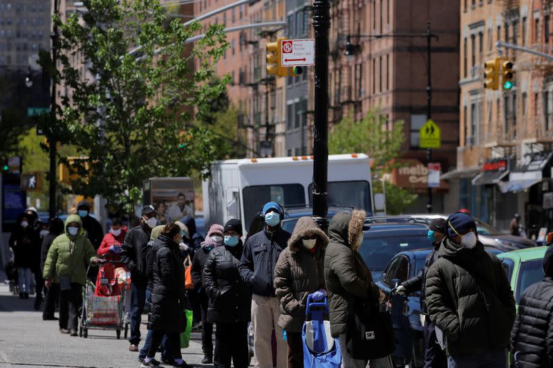 FILE PHOTO: The outbreak of the coronavirus disease (COVID-19) in Manhattan, New York City