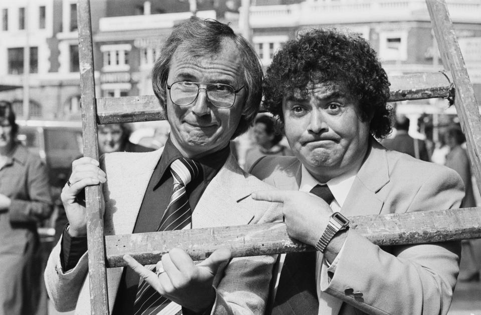 Large, right, with his comedy partner Syd Little (Getty Images)