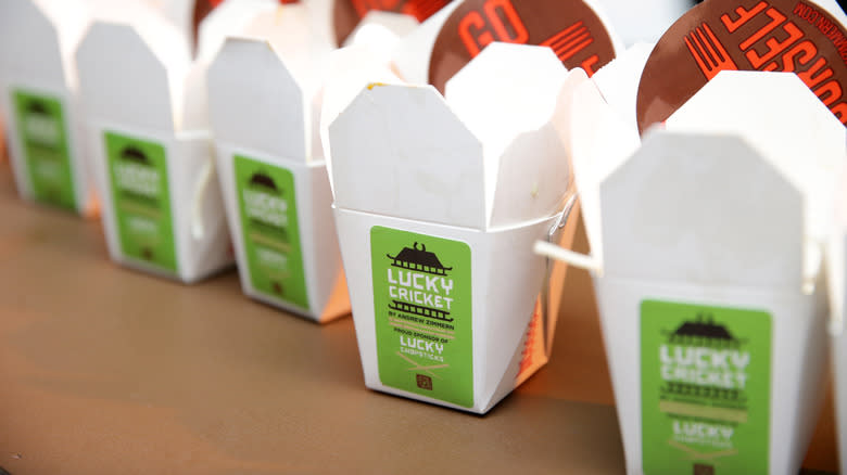 Lucky Cricket takeout boxes