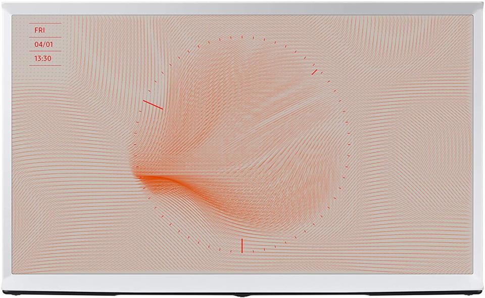 Save 25% on Samsung 55" LS01T The Serif 4K ULtra HD HDR Smart QLED TV. Image via Amazon. 