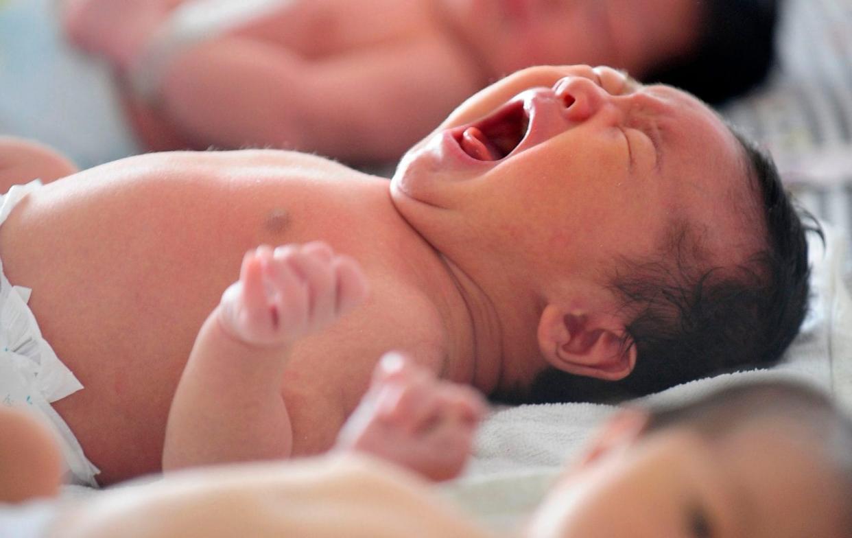 New-born babies are seen at a hospital in Hefei