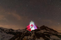 Illumination 25 April 2020: Canada (Light Art by Gerry Hofstetter / Foto Michael Kessler)