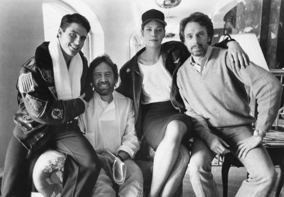 Bruckheimer (far right) also served as a producer on the first-ever “Top Gun” film. ©Paramount/Courtesy Everett Collection