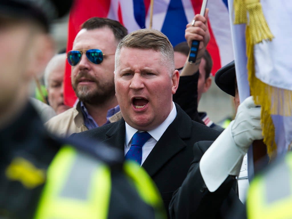 Leader Paul Golding has several convictions 