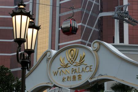 A cable car network is seen outside Wynn Palace, U.S. casino tycoon Steve Wynn's newest resort, before its opening next week in Macau, China August 16, 2016. REUTERS/Bobby Yip