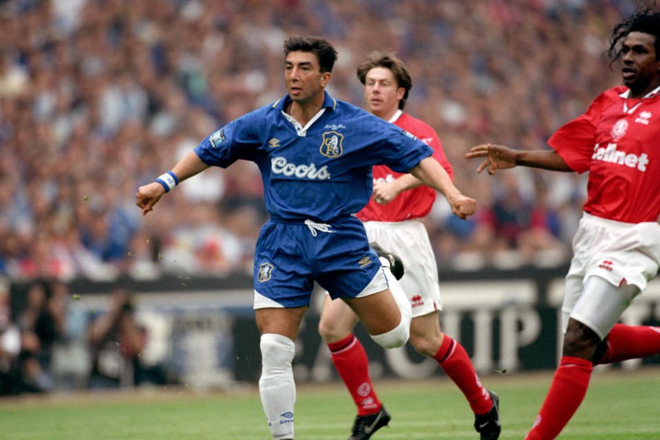 Chelsea's Roberto di Matteo scores what was the fastest ever FA Cup Final goal (Photo by Neal Simpson/EMPICS via Getty Images)