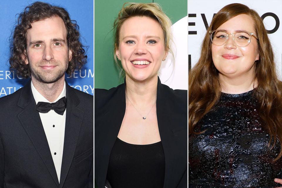 Kyle Mooney attends the American Museum Of Natural History 2019 Gala at the American Museum of Natural History on November 21, 2019 in New York City. (Photo by Jamie McCarthy/Getty Images); Kate McKinnon attends Hulu's "Shrill" New York Premiere at Walter Reade Theater on March 13, 2019 in New York City. (Photo by Jamie McCarthy/Getty Images); NEW YORK, NEW YORK - NOVEMBER 19: Aidy Bryant attends the 2019 New York Public Radio Gala at The Plaza on November 19, 2019 in New York City. (Photo by Taylor Hill/Getty Images for New York Public Radio)