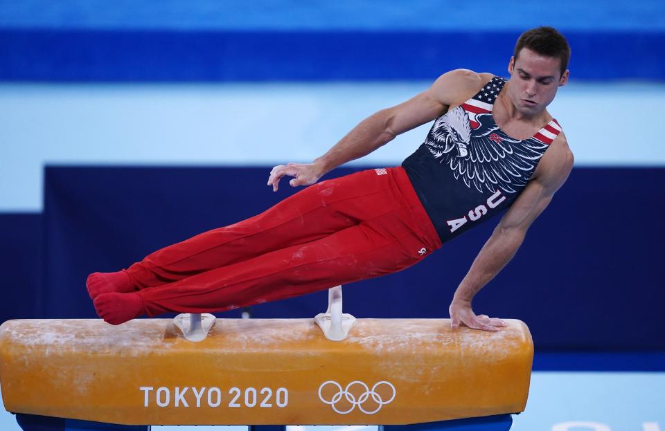 US veteran Sam Mikulak has paid tribute to Simone Biles (Mike Egerton/PA) (PA Wire)