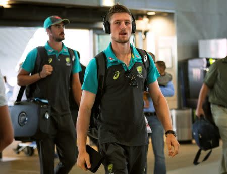 Australian cricketer Cameron Bancroft arrives at Cape Town International Airport, South Africa March 27, 2018. REUTERS/Sumaya Hisham/File Photo