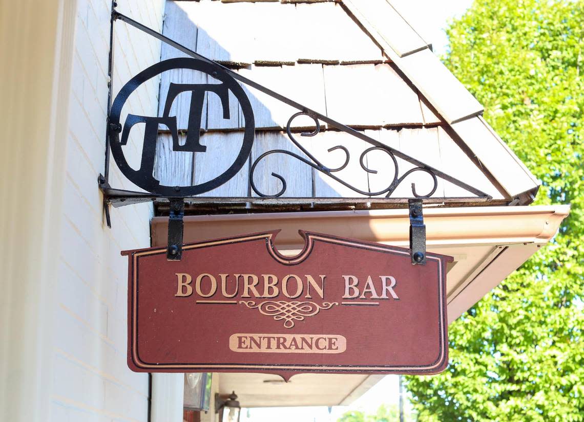 The bourbon ban ar the Old Talbott Tavern in Bardstown