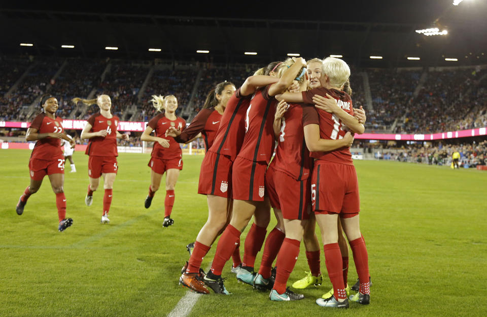 The United States women’s soccer team ended a tough 2017 on a high note against Canada. (AP)