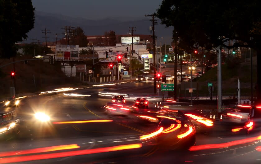 ALHAMBRA, CALIF. DEC.1, 2015 - The 710 Freeway intersects with Valley Boulevard at its northern terminus in Alhambra. State and local transportation planners announced last year that they were finally abandoning the controversial idea of building an extension of the so-called Long Beach Freeway through Pasadena and South Pasadena. (Luis Sinco/Los Angeles Times)