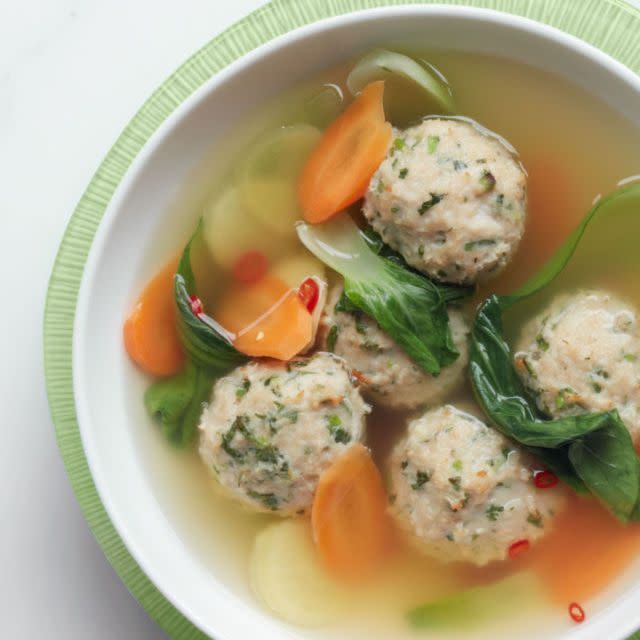 Gingery Meatball Soup with Bok Choy