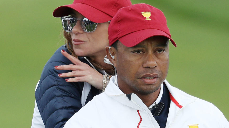 Tiger Woods has been removed a lawsuit against his Florida restaurant and girlfriend Erica Herman. Pic: Getty