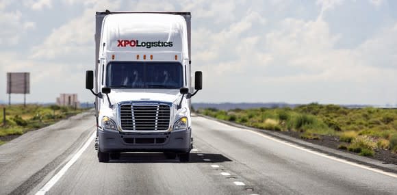 XPO Logistics tractor trailer.