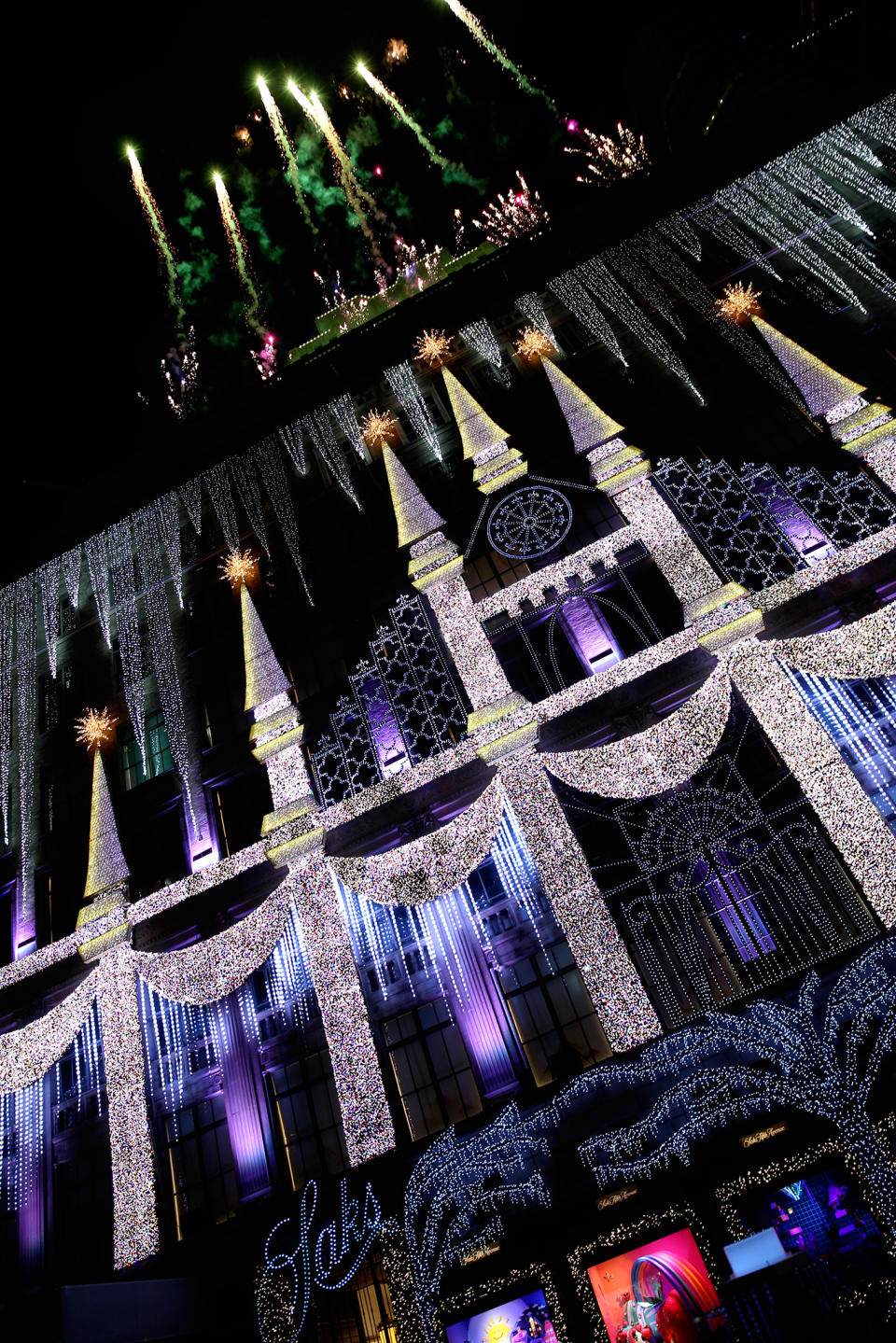 The Saks Fifth Avenue light show. - Credit: Lexie Moreland/WWD