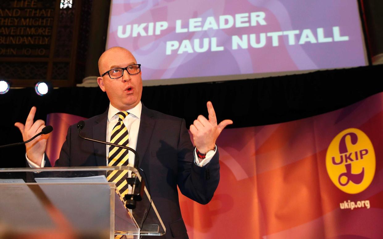 UKIP leader Paul Nuttall - Copyright 2016 The Associated Press. All rights reserved.