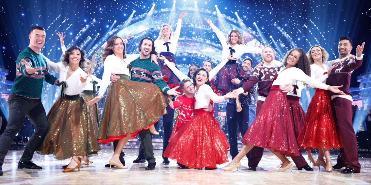 celebrities and professional dancers, strictly come dancing christmas special 2023
